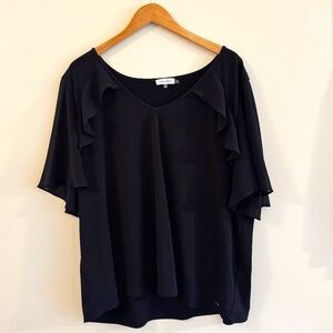 Calvin Klein Flowy Short sleeve top Black Size 3X